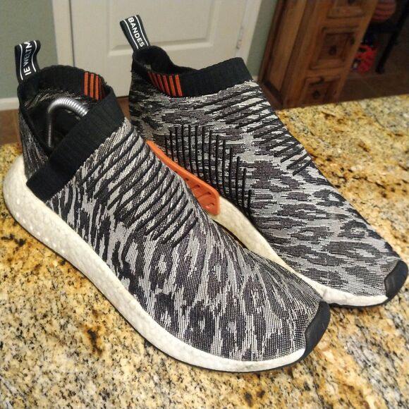 Adidas NMD CS2 Primeknit Glitch Black Red White Sneakers BZ0515 Mens Size 12 main image 5